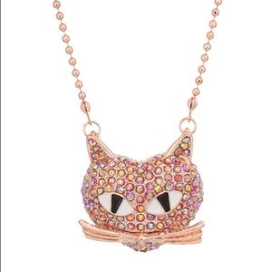 Betsey Johnson "Mini Critters" Cat Necklace